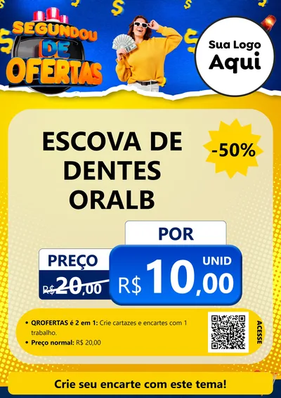 Modelo de Cartaz para Cartaz A4 Vertical com o tema Segundou de Ofertas para Higiene Pessoal
