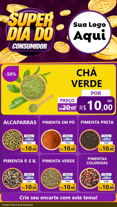 Modelo de Rede Social para Stories com o tema Super Dia do Consumidor para Produtos Naturais