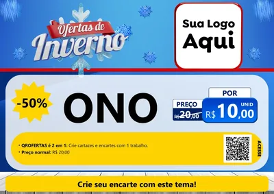 Modelo de Cartaz para Cartaz A4 Horizontal com o tema Ofertas de Inverno para Óticas