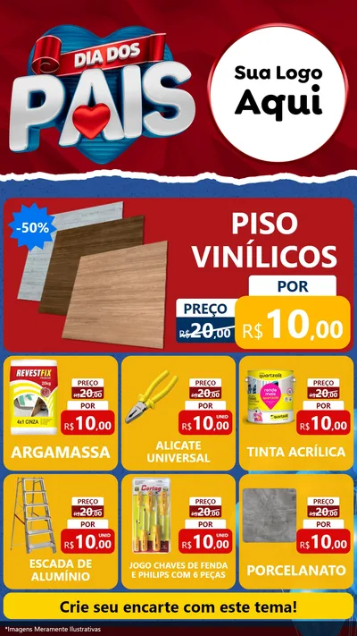Modelo de Rede Social para Stories com o tema Dia dos Pais para Material para Construção
