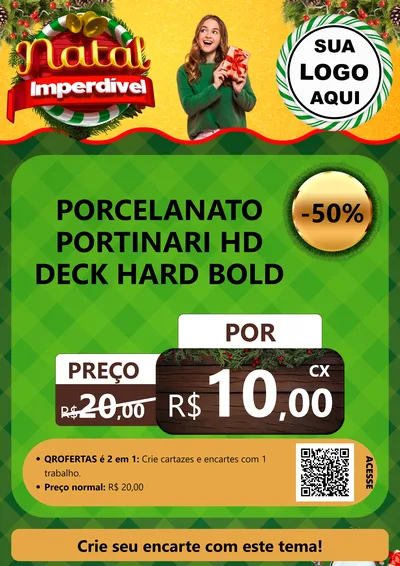 Modelo de Cartaz para Cartaz A4 Vertical com o tema Natal Imperdível para Pisos e revestimentos