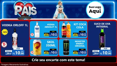 Modelo de TV para TV Horizontal com o tema Mês Dos Pais para Distribuidora de bebidas