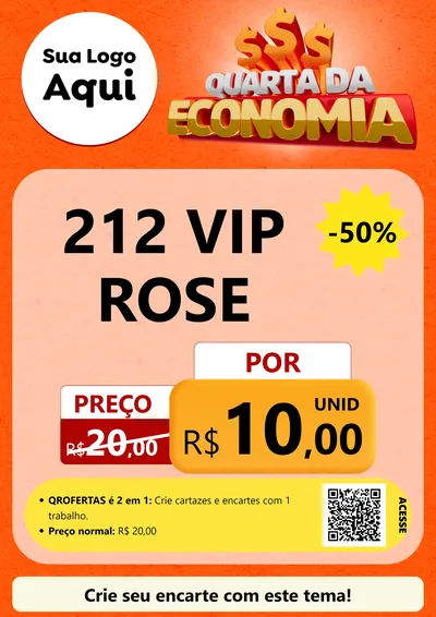 Modelo de Cartaz para Cartaz A4 Vertical com o tema Quarta da Economia para Perfumes
