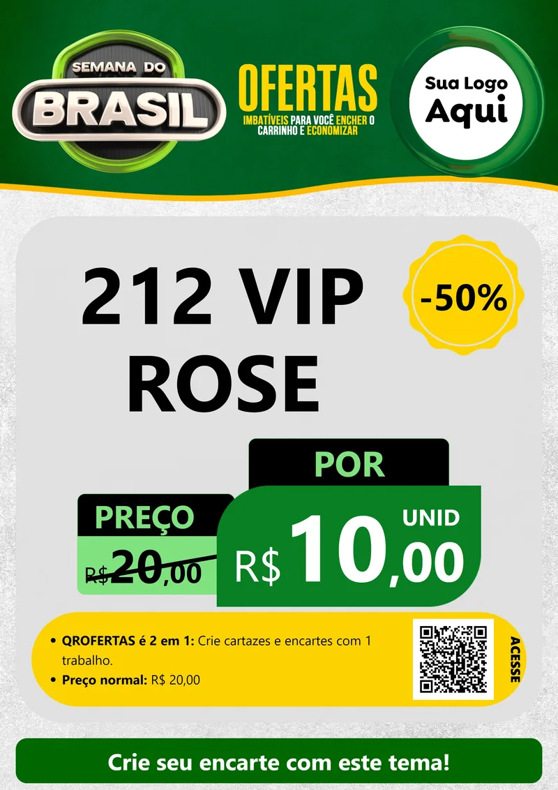 Modelo de Cartaz para Cartaz A4 Vertical com o tema Semana do Brasil para Perfumes