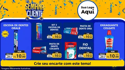 Modelo de TV para TV Horizontal com o tema Semana do Cliente para Higiene Pessoal
