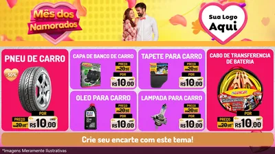 Modelo de TV para TV Horizontal com o tema Mês dos Namorados para Auto peças