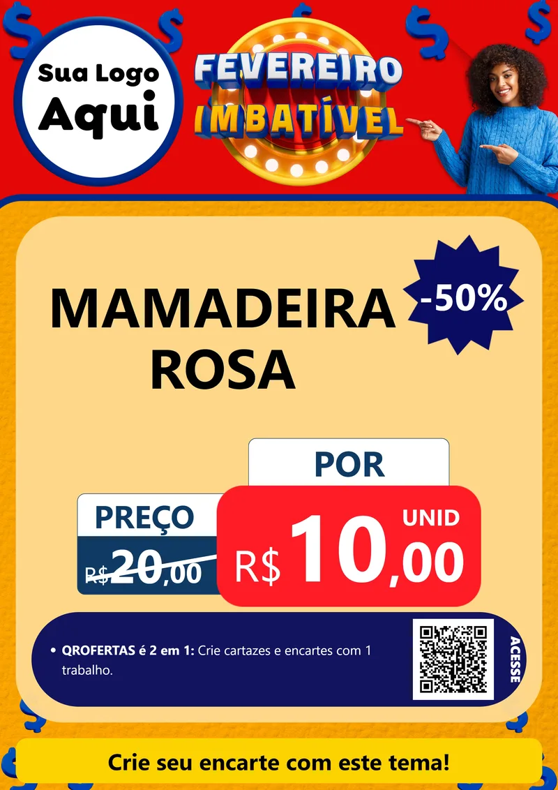 Modelo de Cartaz para Cartaz A4 Vertical com o tema Fevereiro Imbatível para Bebês