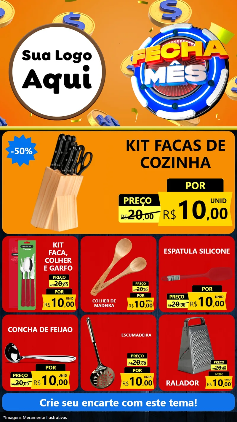 Modelo de Rede Social para Stories com o tema Fecha Mês para Utilidades Domésticas