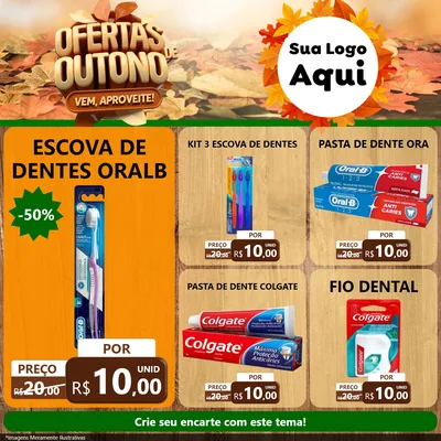 Modelo de Rede Social para Feed Facebook com o tema Ofertas de Outono - Vem, Aproveite! para Higiene Pessoal
