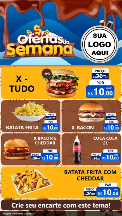 Modelo de TV para TV Vertical com o tema Ofertas da Semana - Páscoa para Hamburgueria