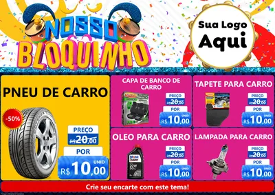 Modelo de Encarte para Encarte A4 Horizontal com o tema Nosso Bloquinho para Auto peças