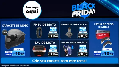 Modelo de TV para TV Horizontal com o tema Black Friday para Moto peças