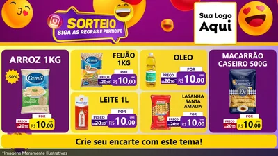 Modelo de TV para TV Horizontal com o tema Sorteio para Supermercado