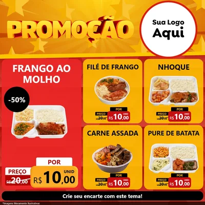 Modelo de Rede Social para Feed Facebook com o tema Promoção para Restaurante
