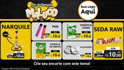 Modelo de TV para TV Horizontal com o tema Fim de Semana Maluco para Tabacaria