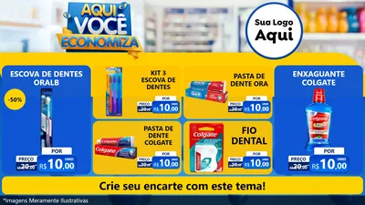 Modelo de TV para TV Horizontal com o tema Aqui Você Economiza para Higiene Pessoal