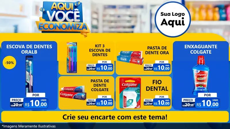 Modelo de TV para TV Horizontal com o tema Aqui Você Economiza para Higiene Pessoal