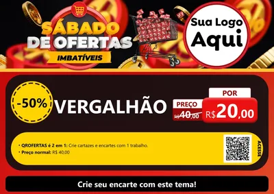 Modelo de Cartaz para Cartaz A4 Horizontal com o tema Sábado de Ofertas Imbatíveis para Ferragens