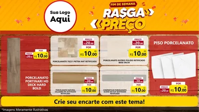 Modelo de TV para TV Horizontal com o tema Fim de Semana Rasga Preços para Pisos e revestimentos