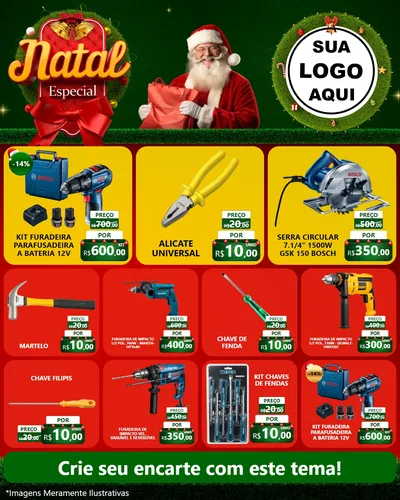 Modelo de Rede Social para Feed Instagram com o tema Natal Especial para Maquinas e Ferramentas