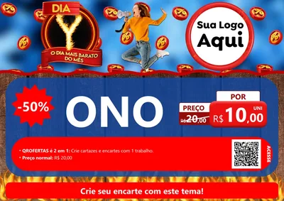 Modelo de Cartaz para Cartaz A4 Horizontal com o tema Dia Y - O Dia Mais Barato Do Mês para Óticas