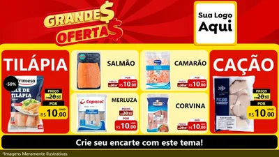Modelo de TV para TV Horizontal com o tema Grandes Ofertas para Peixaria