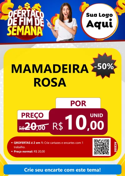 Modelo de Cartaz para Cartaz A4 Vertical com o tema Ofertaço de Fim de Semana para Bebês