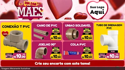 Modelo de TV para TV Horizontal com o tema Dia Das Mães para Tubos e conexões