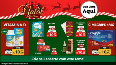 Modelo de TV para TV Horizontal com o tema Natal Imperdível para Farmácia