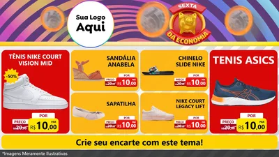 Modelo de TV para TV Horizontal com o tema Sexta da Economia para Calçados