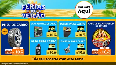 Modelo de TV para TV Horizontal com o tema Férias de Verão para Auto peças