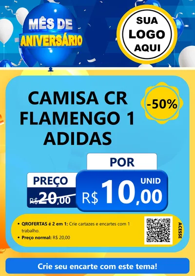Modelo de Cartaz para Cartaz A4 Vertical com o tema Mês de Aniversário para Roupas e acessórios