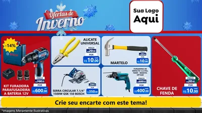 Modelo de TV para TV Horizontal com o tema Ofertas de Inverno para Maquinas e Ferramentas