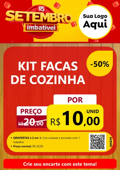 Modelo de Cartaz para Cartaz A4 Vertical com o tema Setembro Imbatível para Utilidades Domésticas