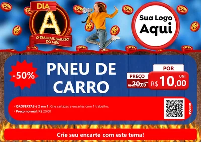 Modelo de Cartaz para Cartaz A4 Horizontal com o tema Dia A - O Dia Mais Barato Do Mês para Auto peças