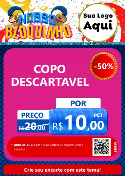 Modelo de Cartaz para Cartaz A4 Vertical com o tema Nosso Bloquinho para Embalagens