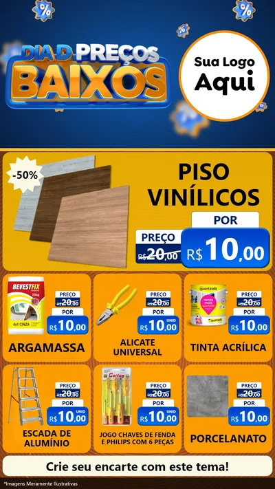 Modelo de Rede Social para Stories com o tema Dia D Preço Baixo para Material para Construção