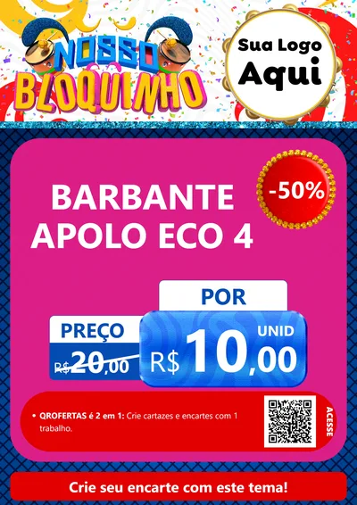 Modelo de Cartaz para Cartaz A4 Vertical com o tema Nosso Bloquinho para Armarinho e Aviamentos