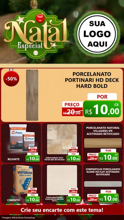 Modelo de Rede Social para Stories com o tema Natal Especial para Pisos e revestimentos