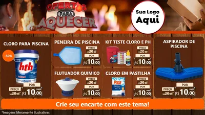 Modelo de TV para TV Horizontal com o tema Ofertas Para Aquecer para Produtos para Piscina
