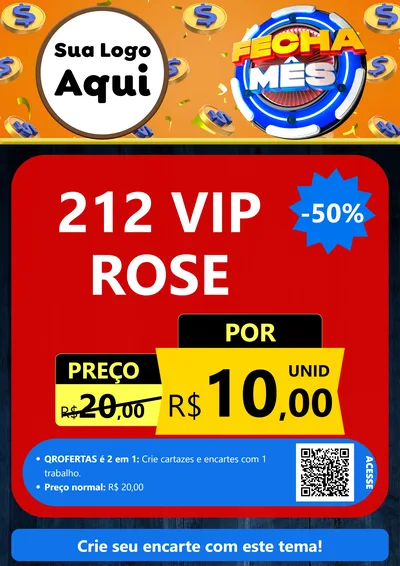 Modelo de Cartaz para Cartaz A4 Vertical com o tema Fecha Mês para Perfumes