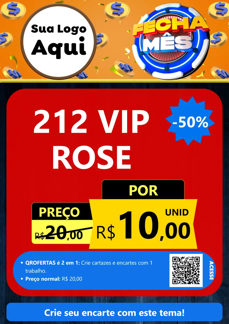 Modelo de Cartaz para Cartaz A4 Vertical com o tema Fecha Mês para Perfumes
