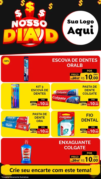 Modelo de TV para TV Vertical com o tema Nosso Dia D para Higiene Pessoal