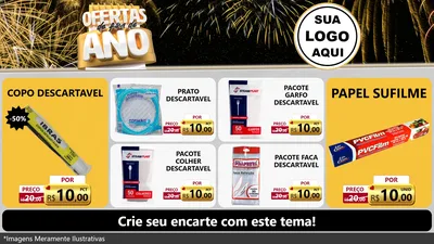 Modelo de TV para TV Horizontal com o tema Ofertas de Fim de Ano para Embalagens