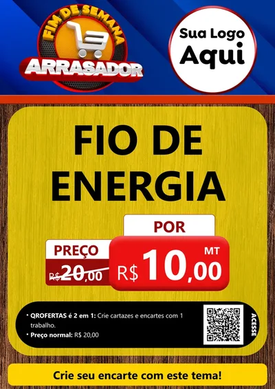 Modelo de Cartaz para Cartaz A4 Vertical com o tema Fim De Semana Arrasador para Materiais Elétricos