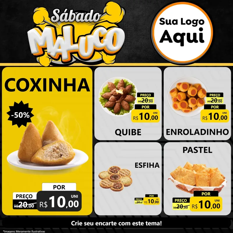 Modelo de Rede Social para Feed Facebook com o tema Sábado Maluco para Salgadaria