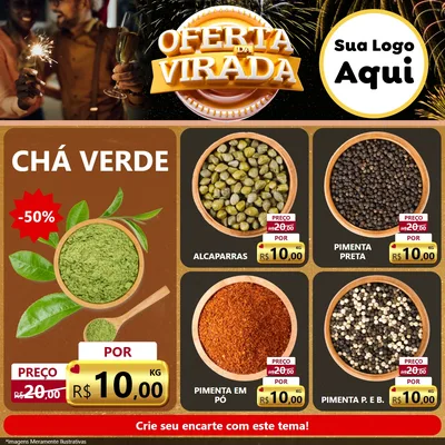 Modelo de Rede Social para Feed Facebook com o tema Oferta da Virada para Produtos Naturais