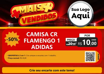 Modelo de Cartaz para Cartaz A4 Horizontal com o tema Mais Vendidos para Roupas e acessórios