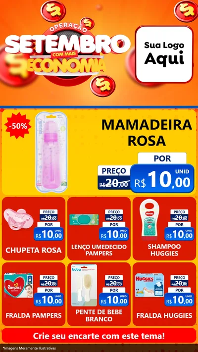 Modelo de Rede Social para Stories com o tema Operação Setembro Com Muita Economia para Bebês