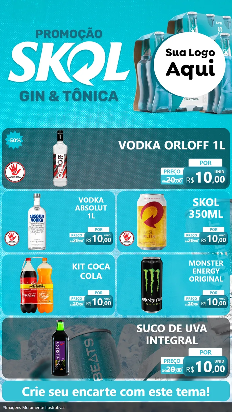 Modelo de TV para TV Vertical com o tema Promoção Skol Beats para Distribuidora de bebidas